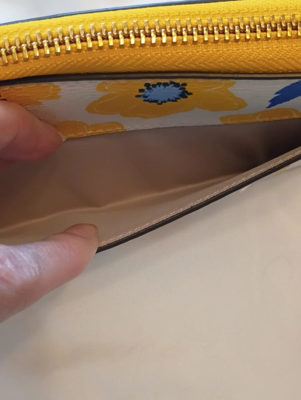 kate spade Yellow Floral Zip-Around Wallet